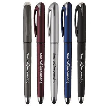 Stylus Gel Pen Velvet-Touch Metallic Cap - 5.88 in