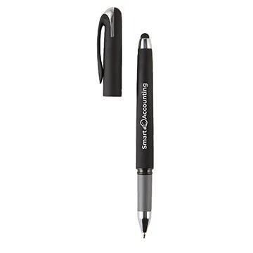 Stylus Gel Pen Velvet-Touch Metallic Cap - 5.88 in - product view 2