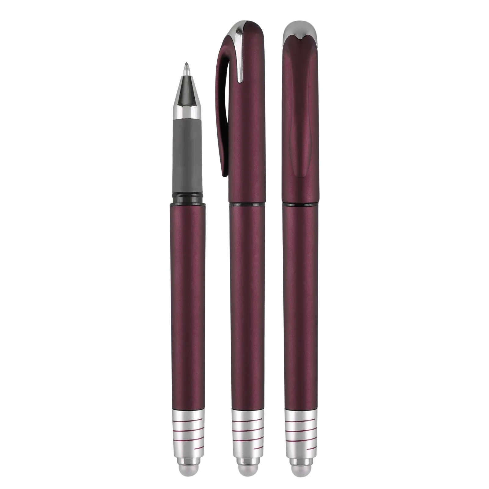 Spinner Gel Pen Stylus Velvet-Touch Cap - 6 in - blank view 8