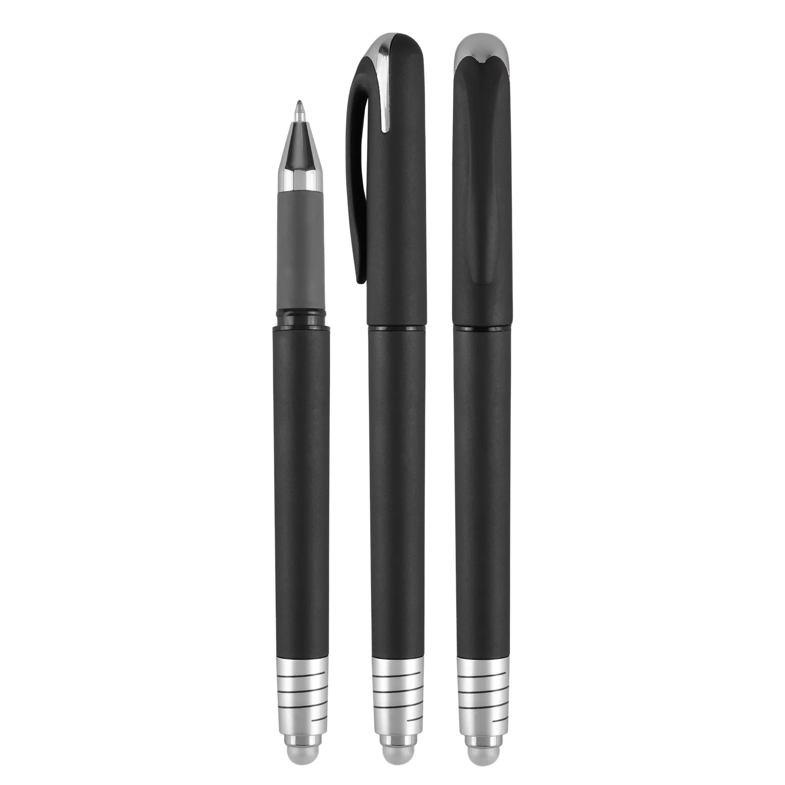 Spinner Gel Pen Stylus Velvet-Touch Cap - 6 in - blank view 10