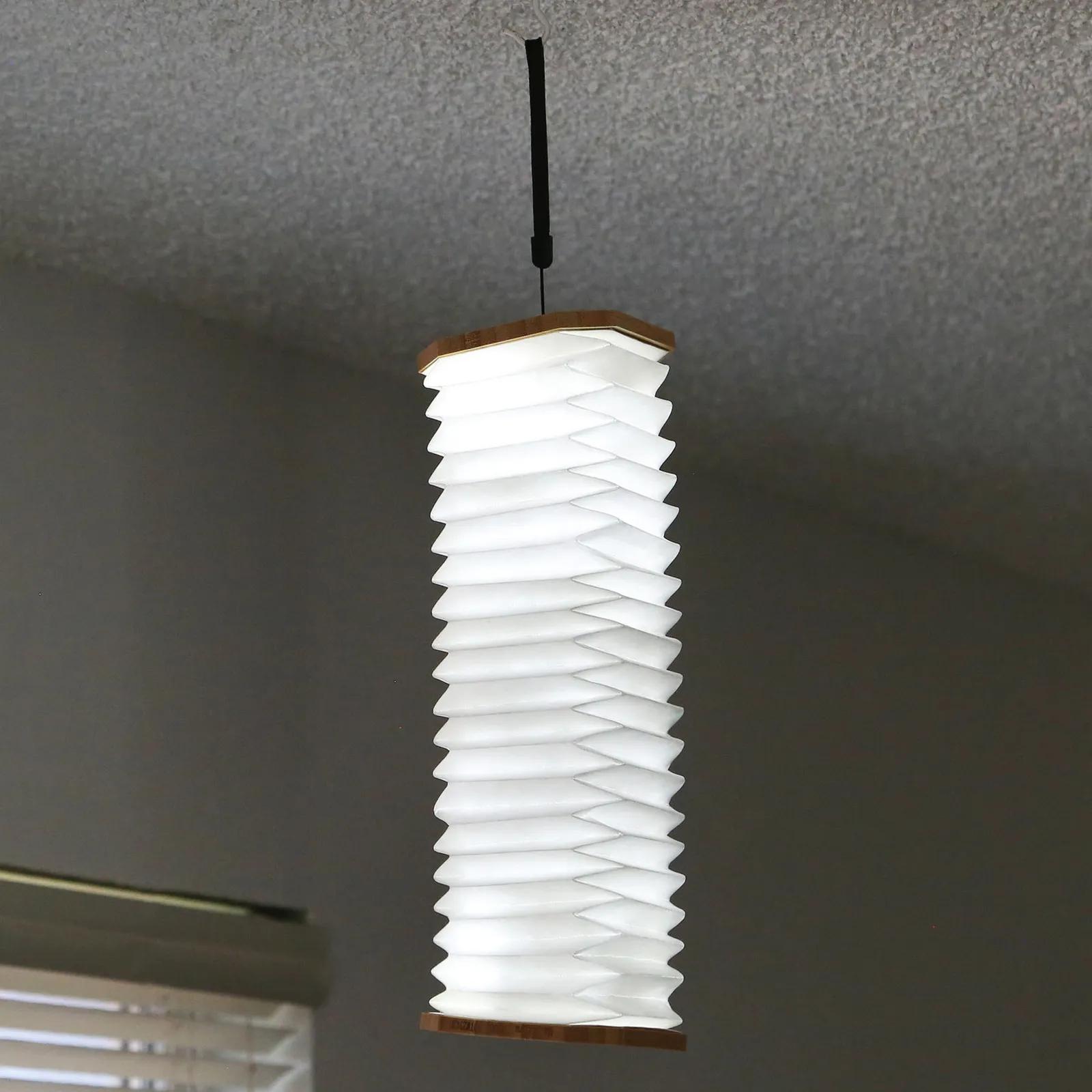 Accordion LED Light Bamboo Tyvek Foldable - 4 x 4 in - product view 4