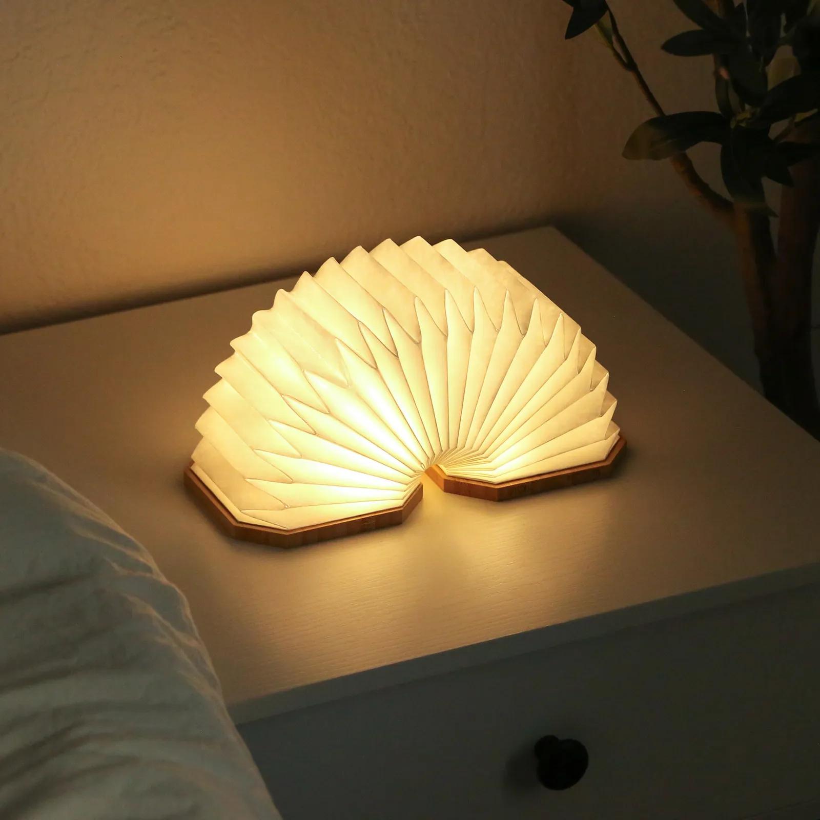 Accordion LED Light Bamboo Tyvek Foldable - 4 x 4 in - product view 11