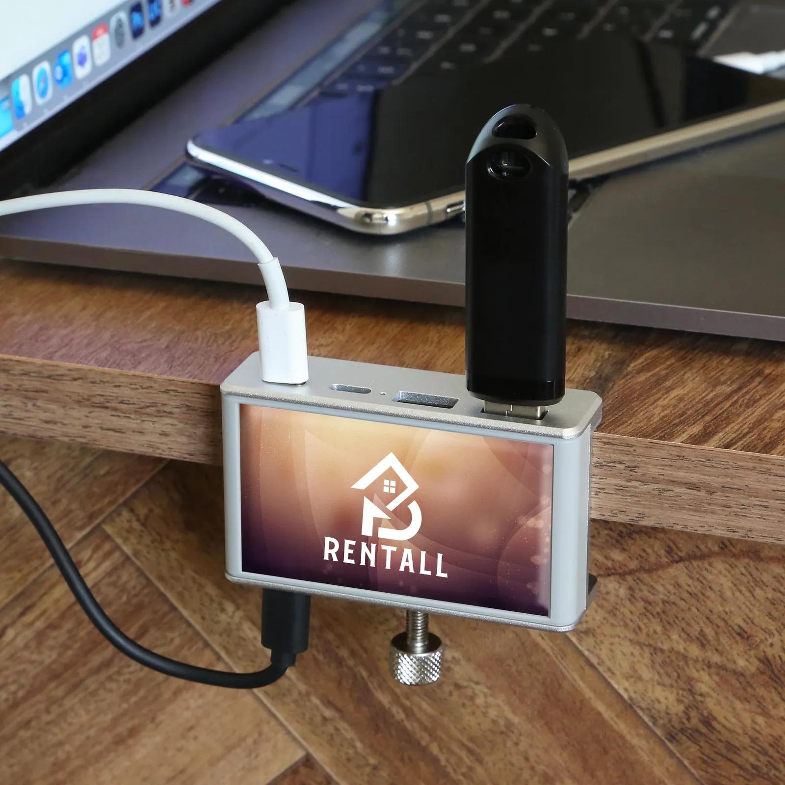 USB Hub Desk Clamp Aluminum Four Port - 3 x 2.25 in - product view 4