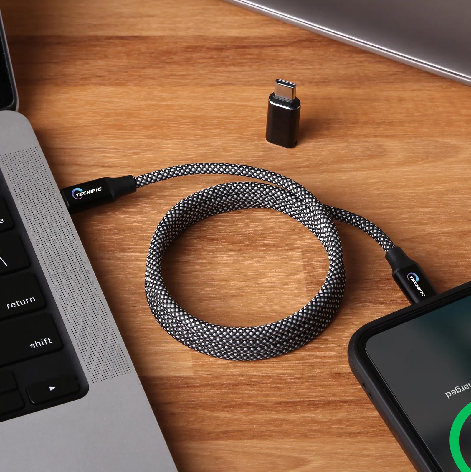 Magnetic Coil Charging Cable Lightning to USB-C - 3 ft - product view 2