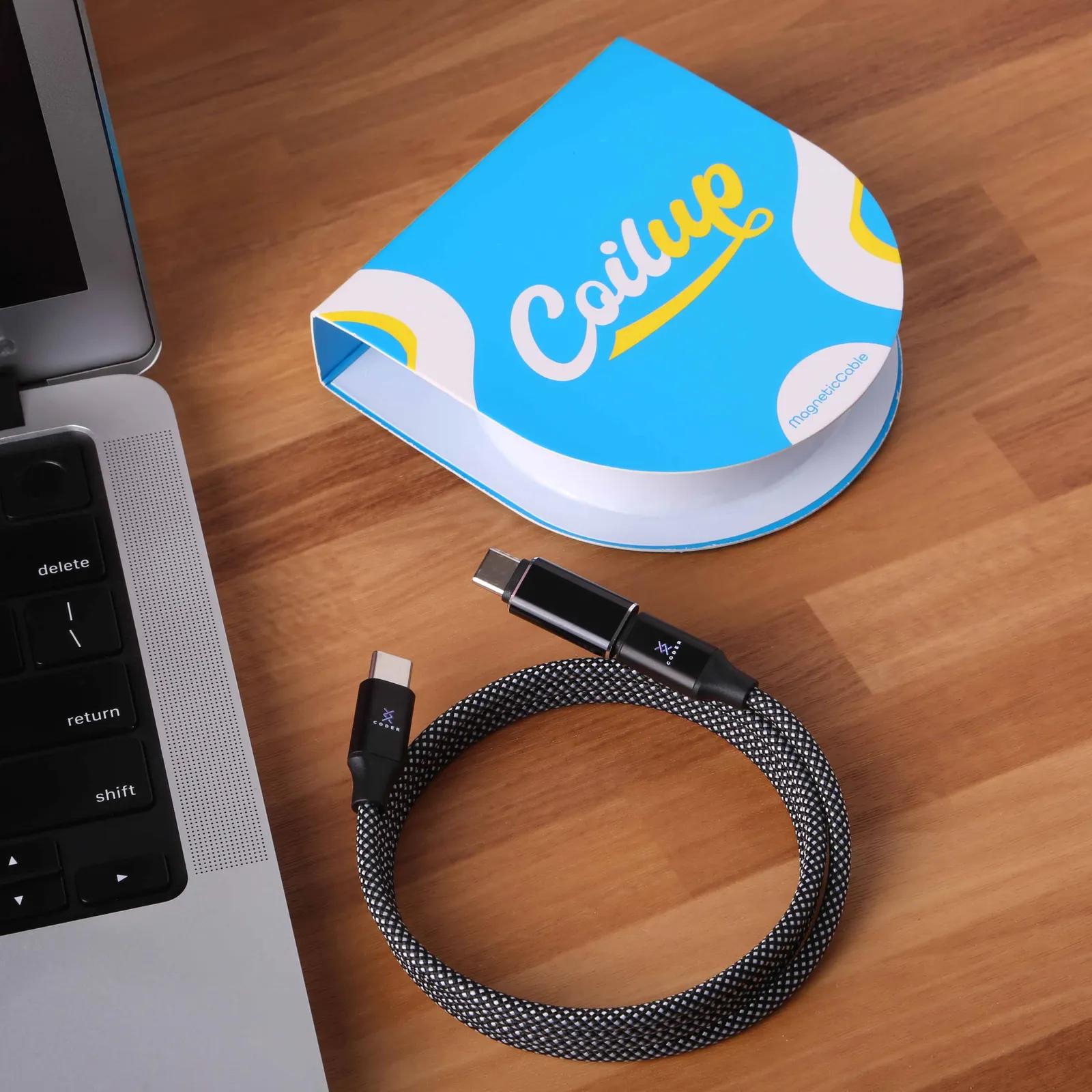 Magnetic Coil Charging Cable Lightning to USB-C - 3 ft - product view 5