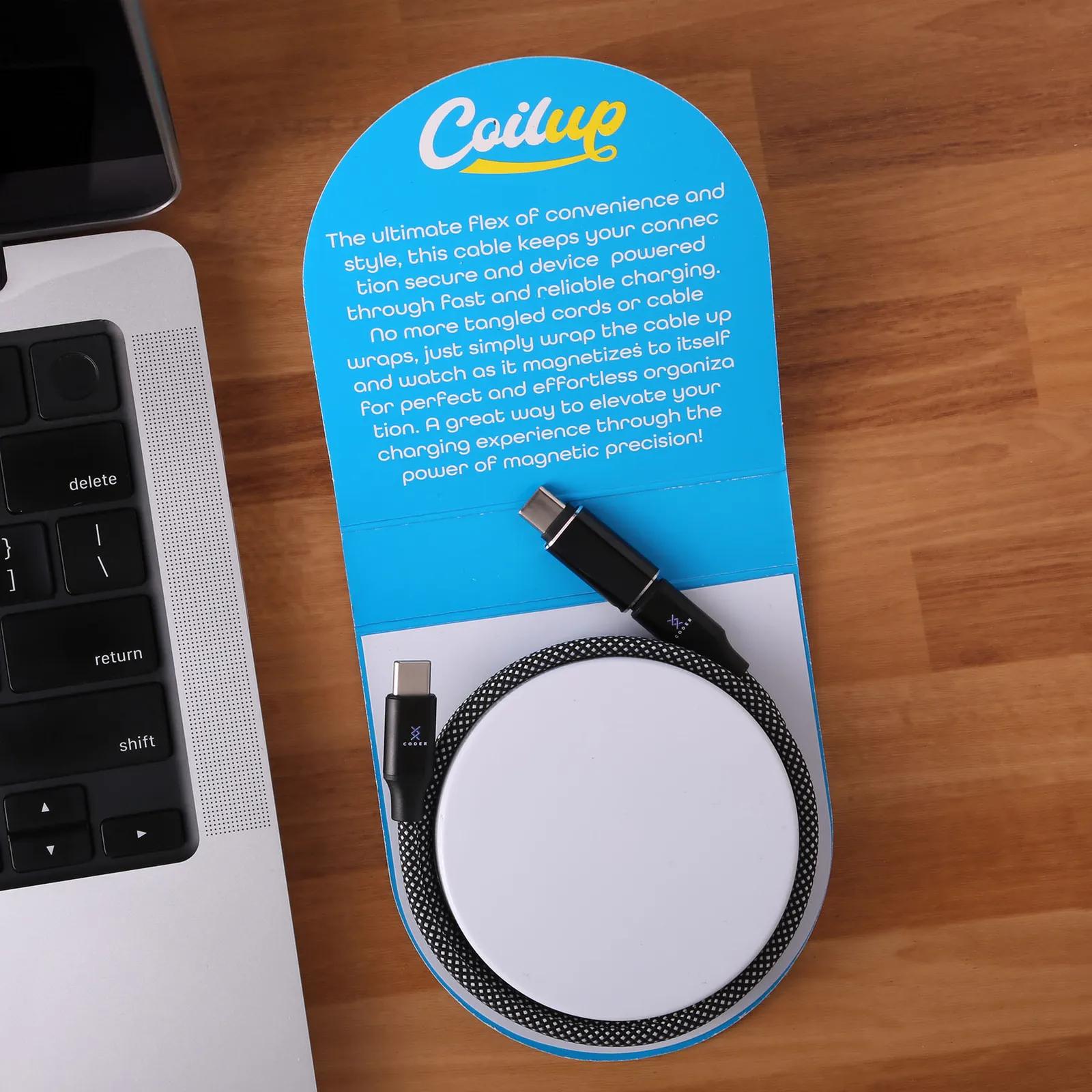 Magnetic Coil Charging Cable Lightning to USB-C - 3 ft - product view 6