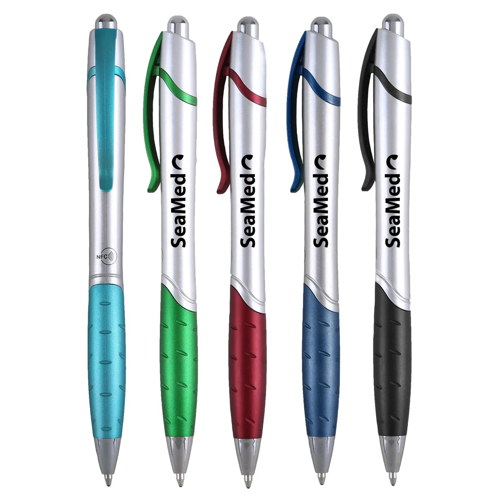 NFC Ballpoint Pen with Rubber Grip - 5 5/8 in - product view 2
