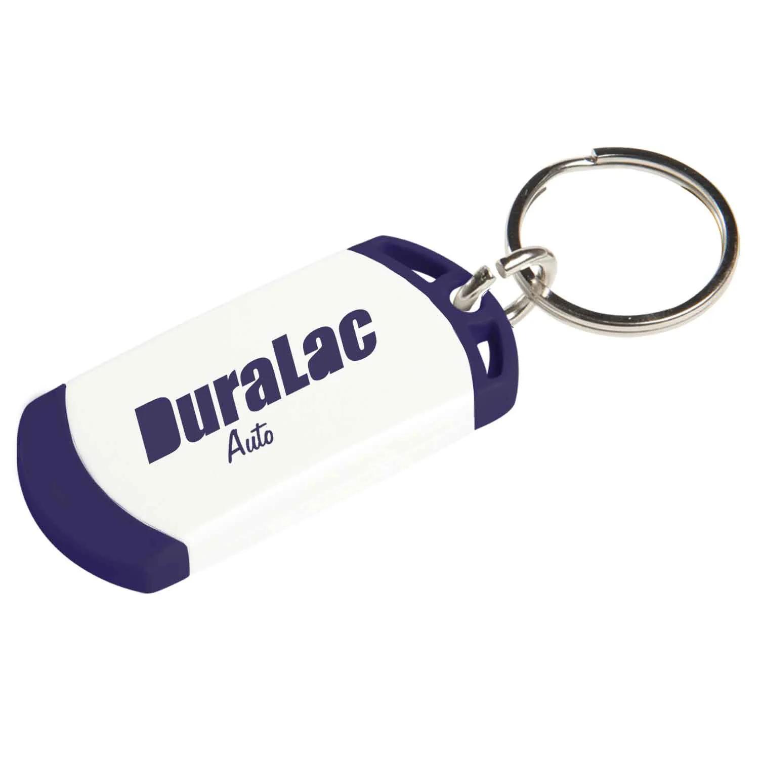 Two-Tone Plastic Key Tag with White Imprint Area - product view 4