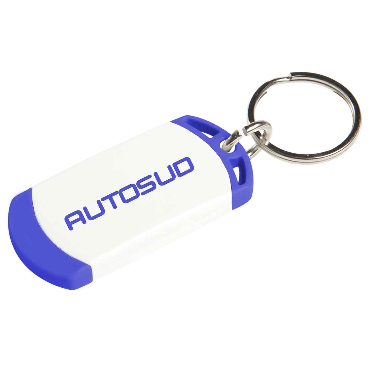 Two-Tone Plastic Key Tag with White Imprint Area - product view 5