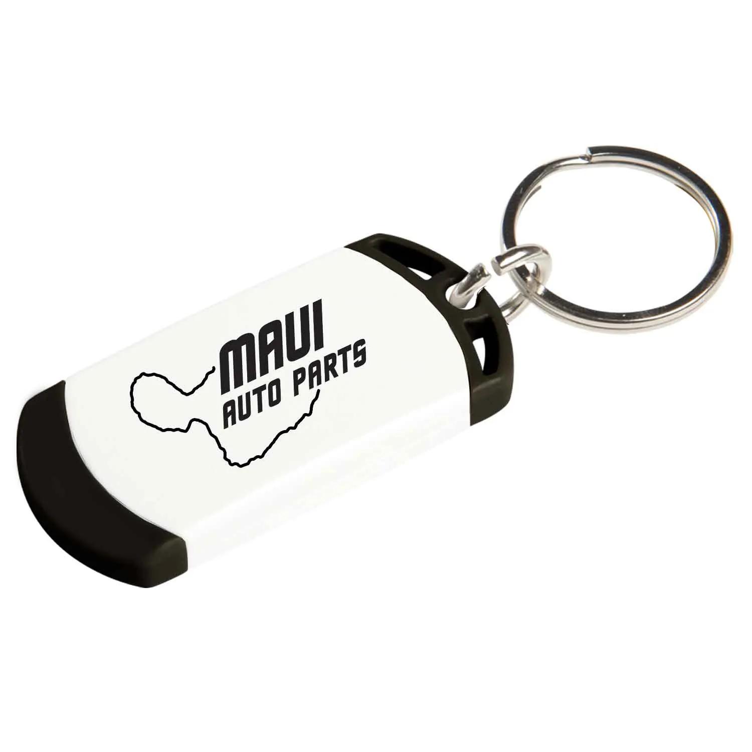 Two-Tone Plastic Key Tag with White Imprint Area - product view 6