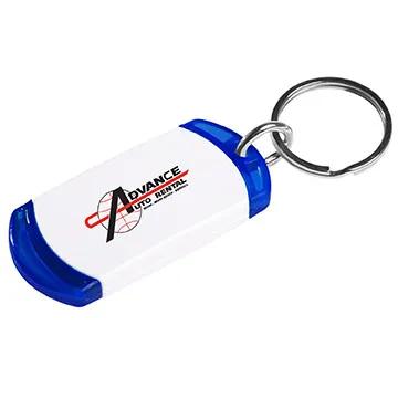 Two-Tone Plastic Key Tag with White Imprint Area - product view 7