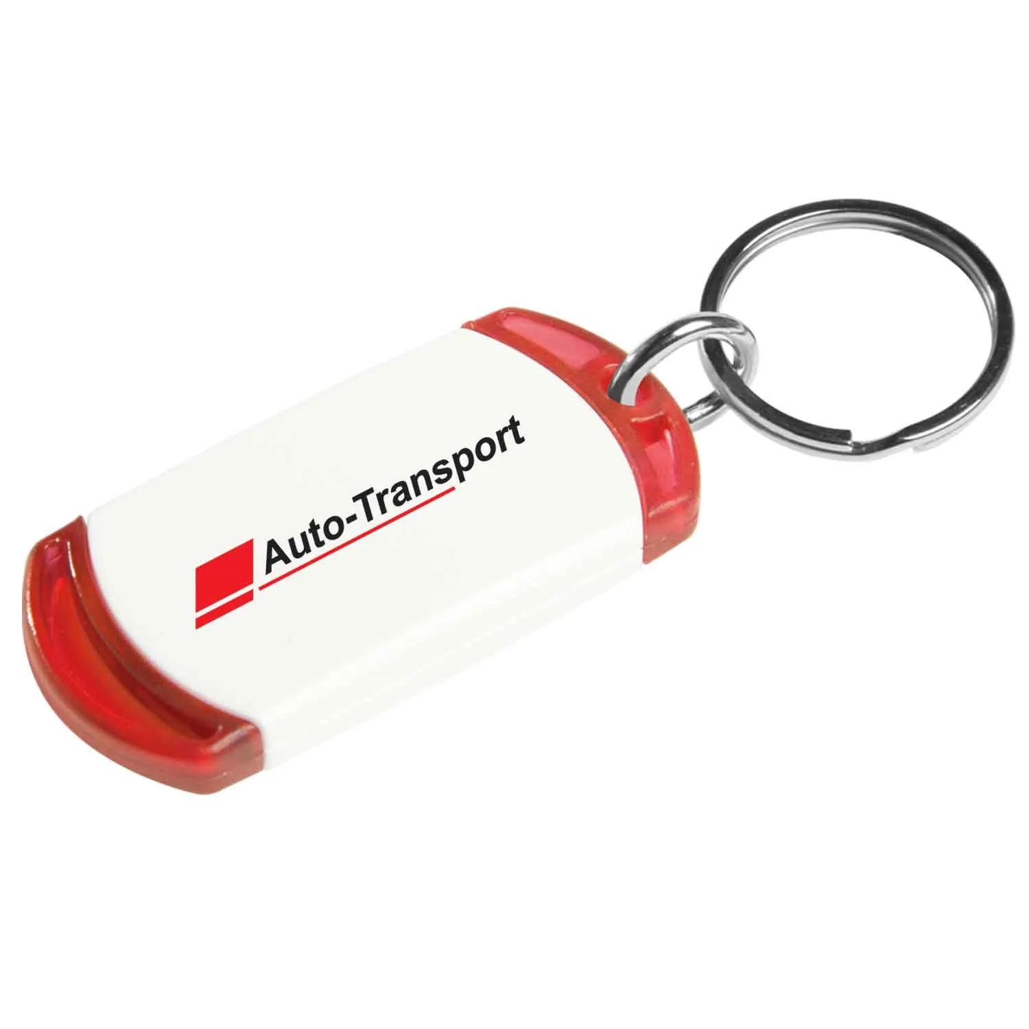 Two-Tone Plastic Key Tag with White Imprint Area - product view 8