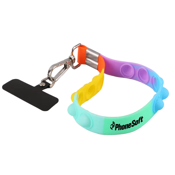 Silicone Pop-It Phone Wristlet and Stress Reliever - product view 5