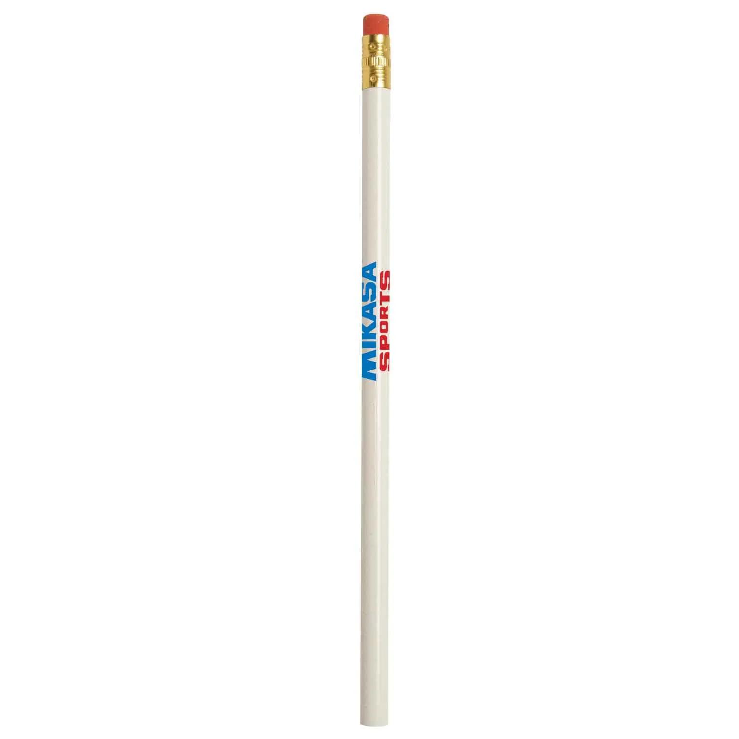 Round Wooden Pencil with Eraser Gold Ferrule - 7 1/2 in - product view 11