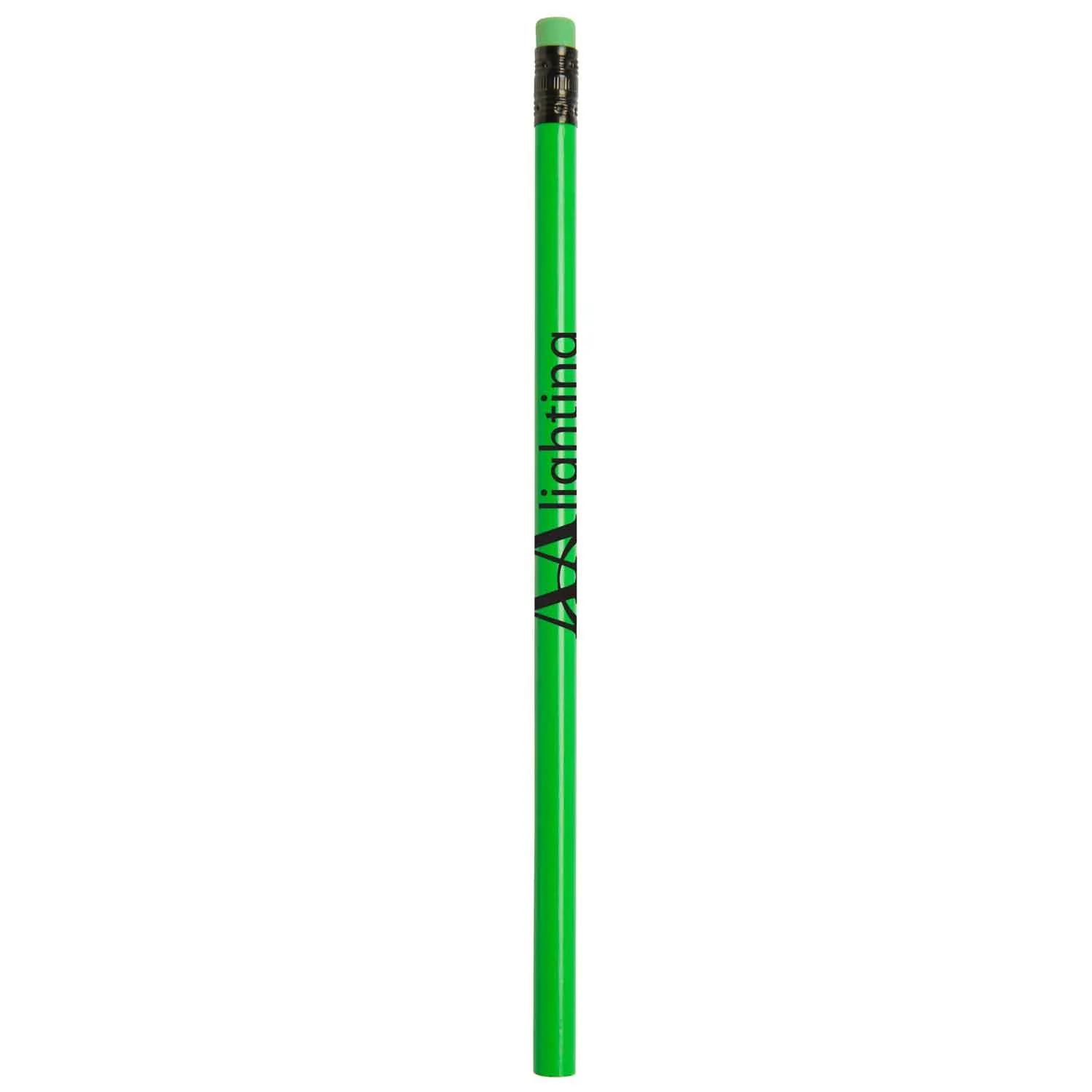 Neon Round Wooden Pencil with Matching Eraser - 7 1/2 in - product view 6