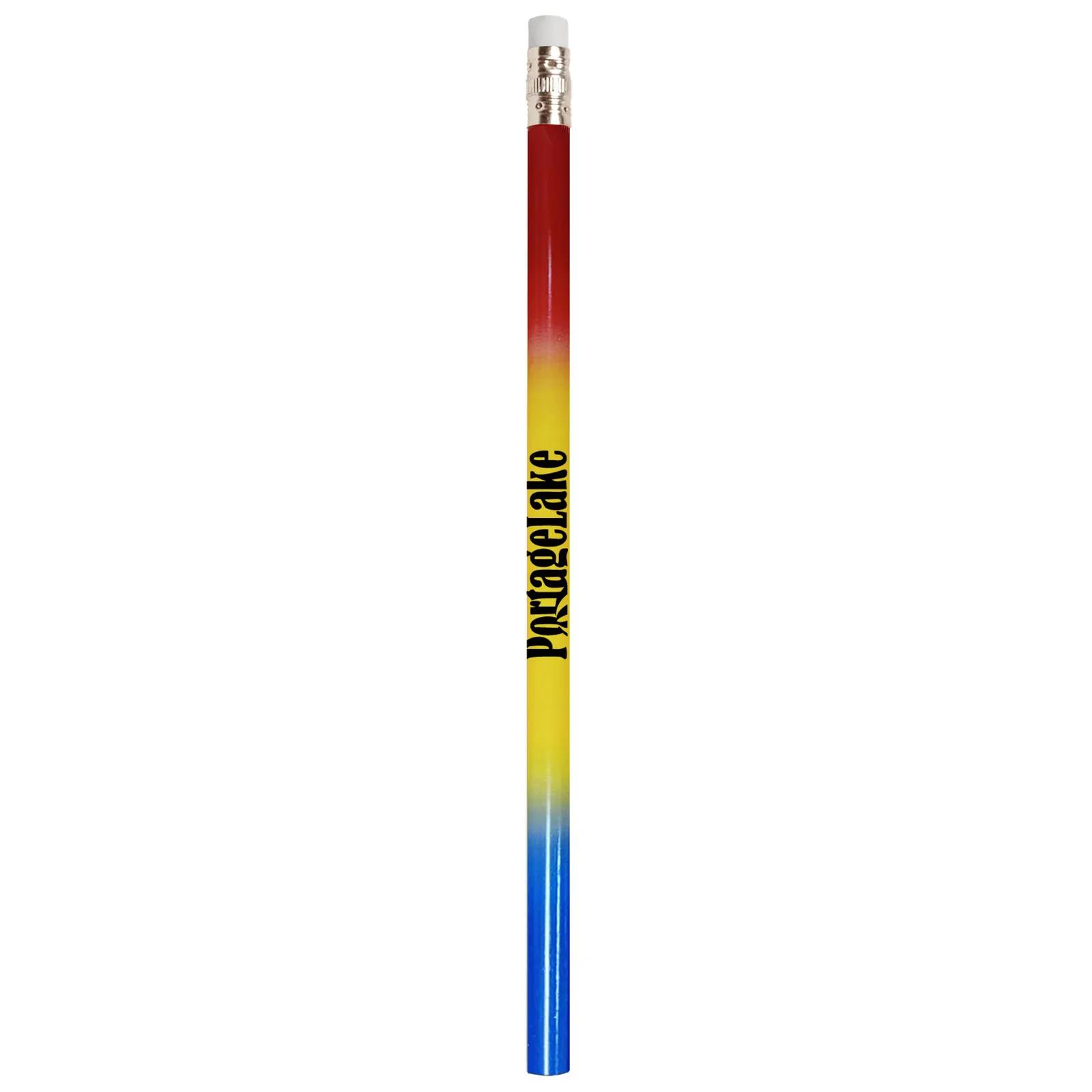 Tri-Color Rainbow Round Pencil Blended Colors - 7 1/2 in - product view 3