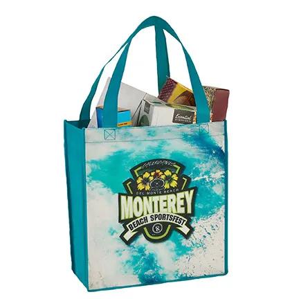 Custom Tote Bag Sublimated Non-Woven - 12 x 13 x 8 in - product view 2