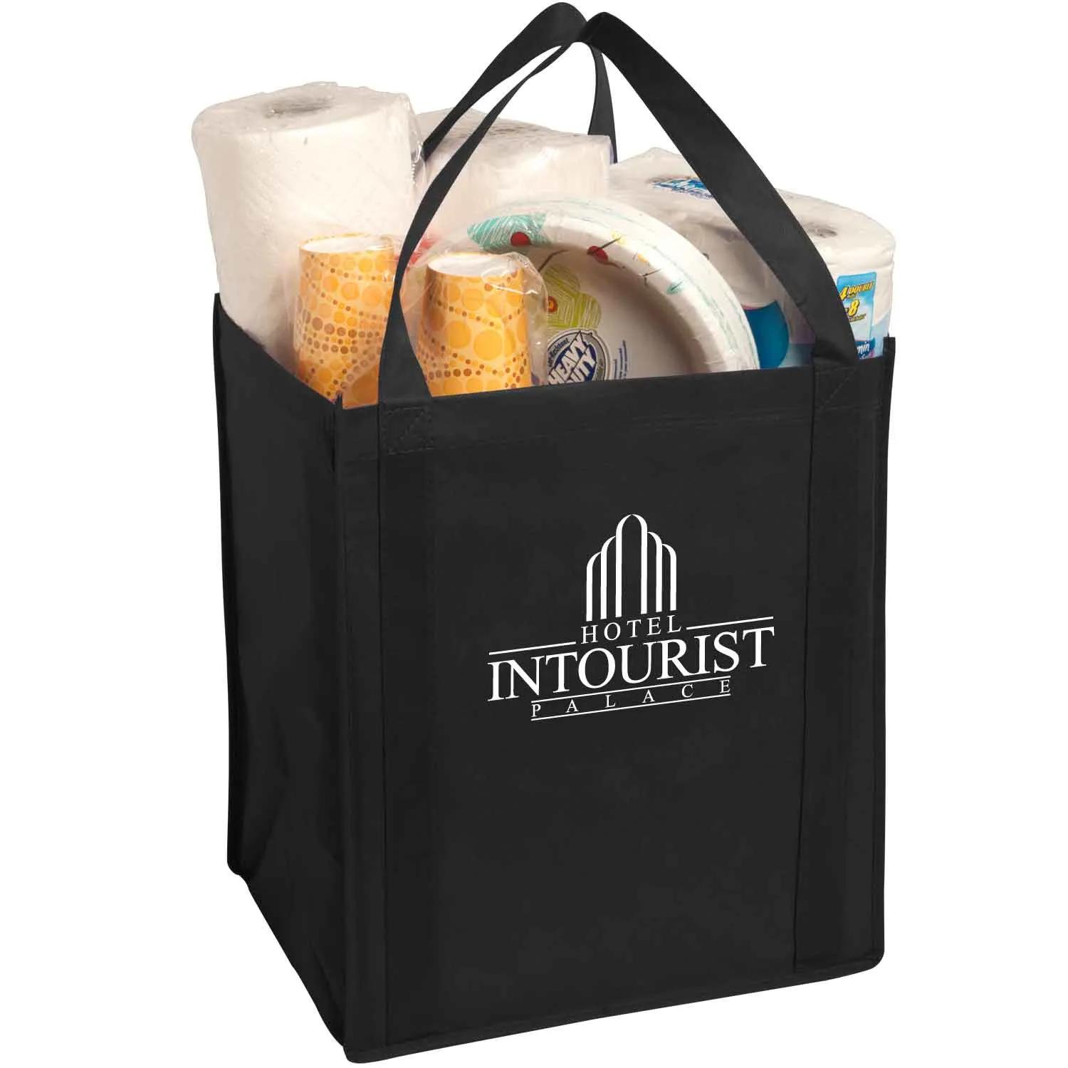 Custom Tote Bag Large Non-Woven Grocery - 13 x 15 x 10 in - product view 13