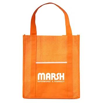 Custom Tote Bag Riptide Wave Textured - 13 x 15 x 8 in - product view 13