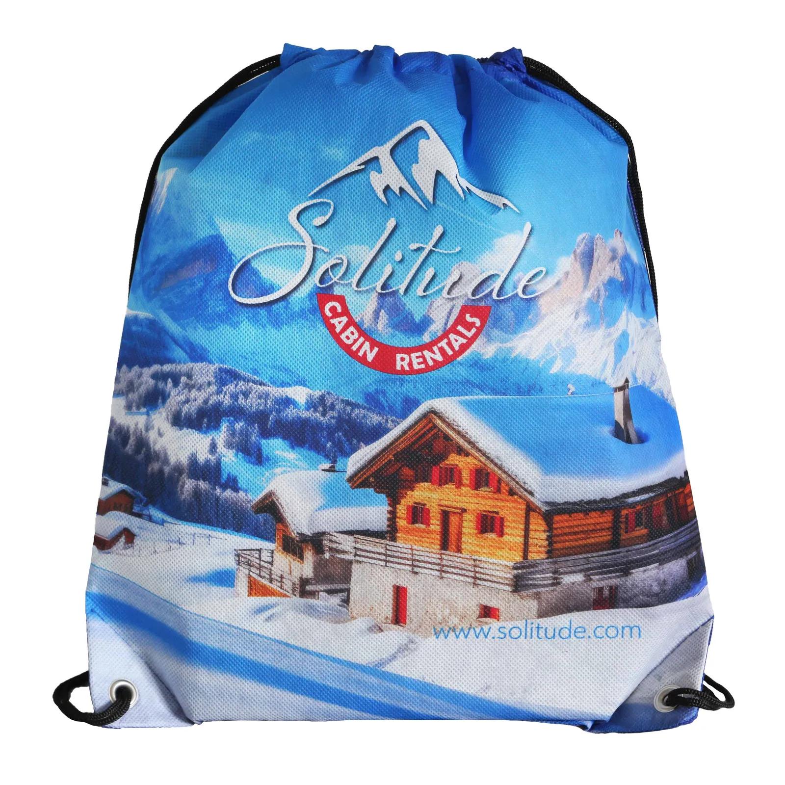 Custom Drawstring Backpack Non-Woven Sublimated - 14 x 17 in - product view 3