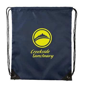 Custom Drawstring Backpack RPET Polyester Reinforced - 13.5 x 17 in - product view 4