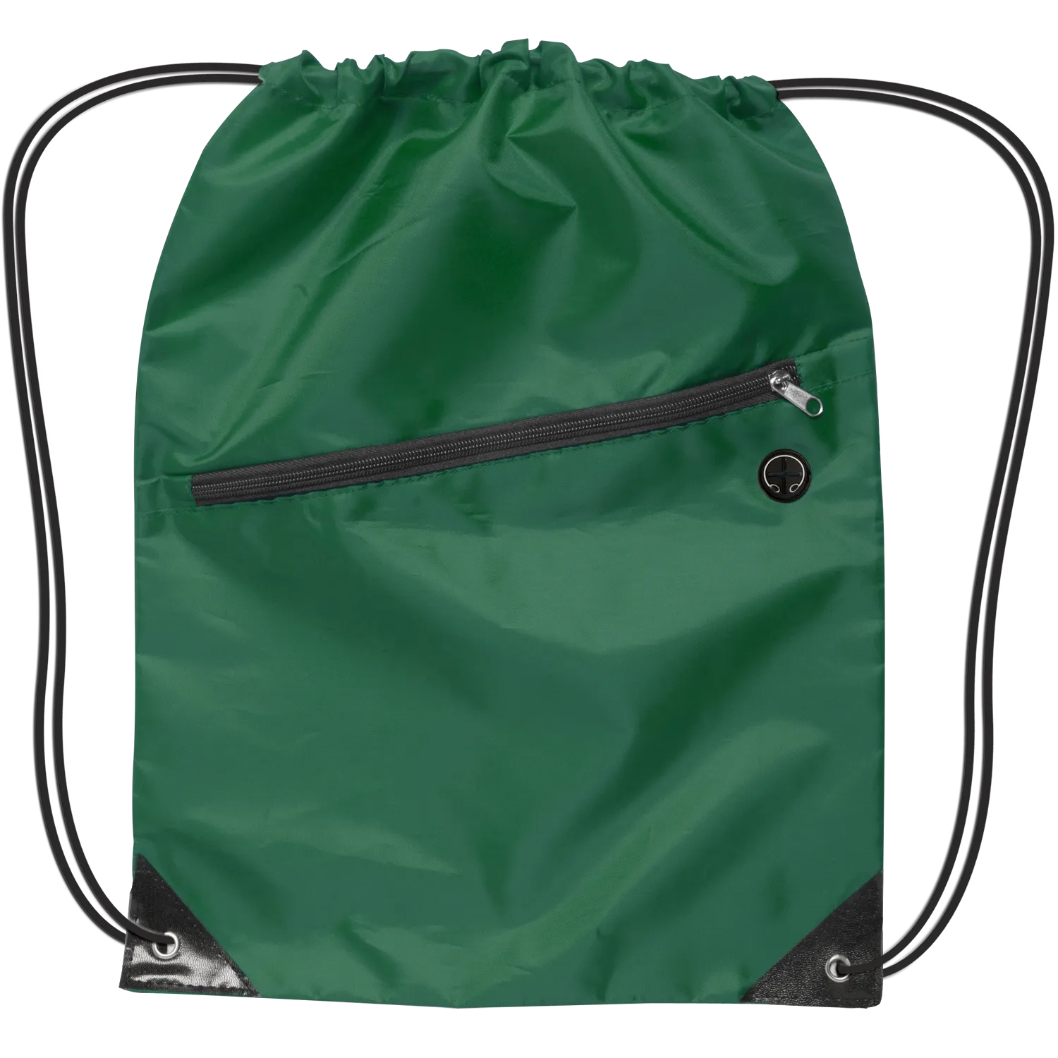 Custom Drawstring Backpack Polyester Front Zipper - 13 x 17 in - product view 6