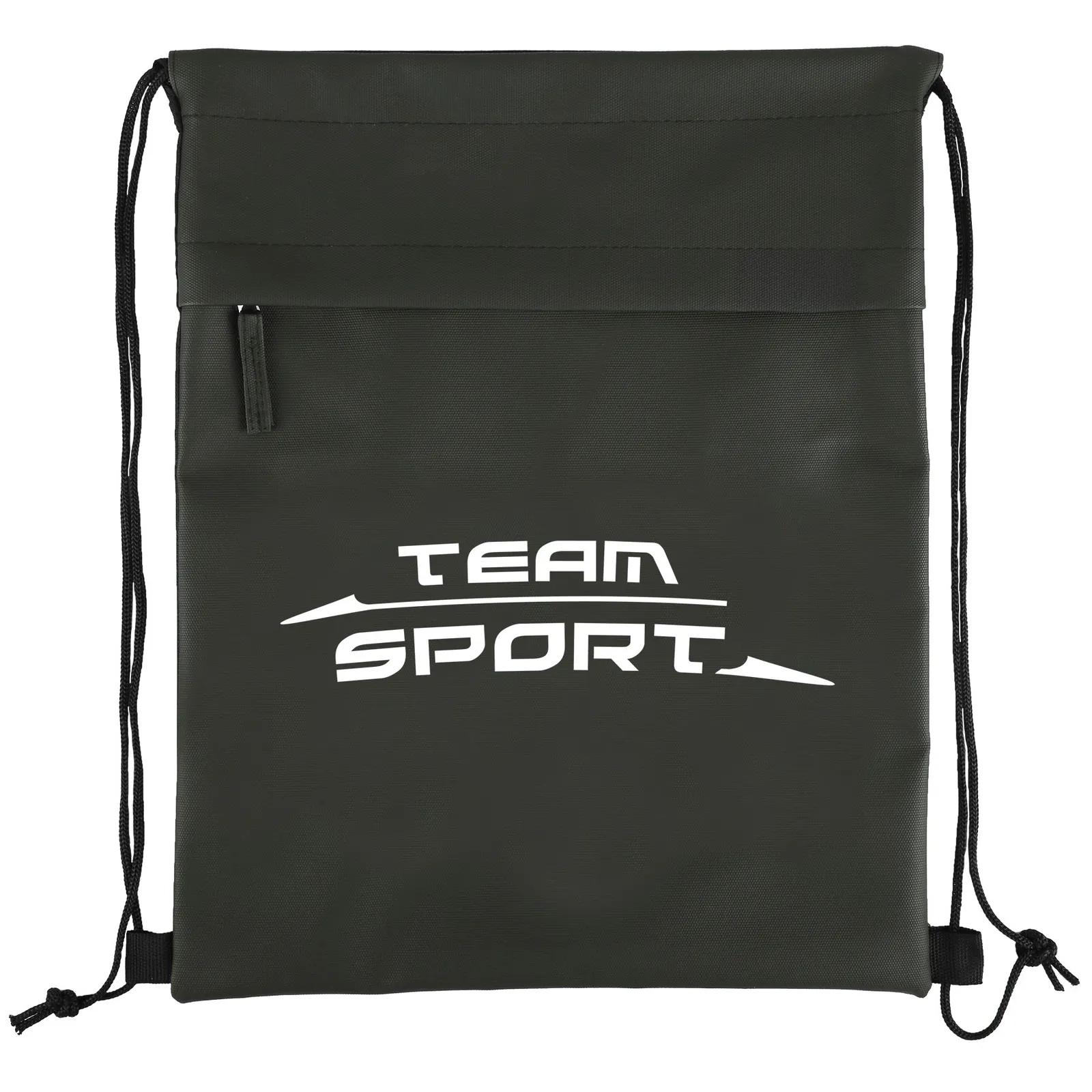 Custom Drawstring Backpack 600D RPET Coated - 13 x 16.25 in - product view 11