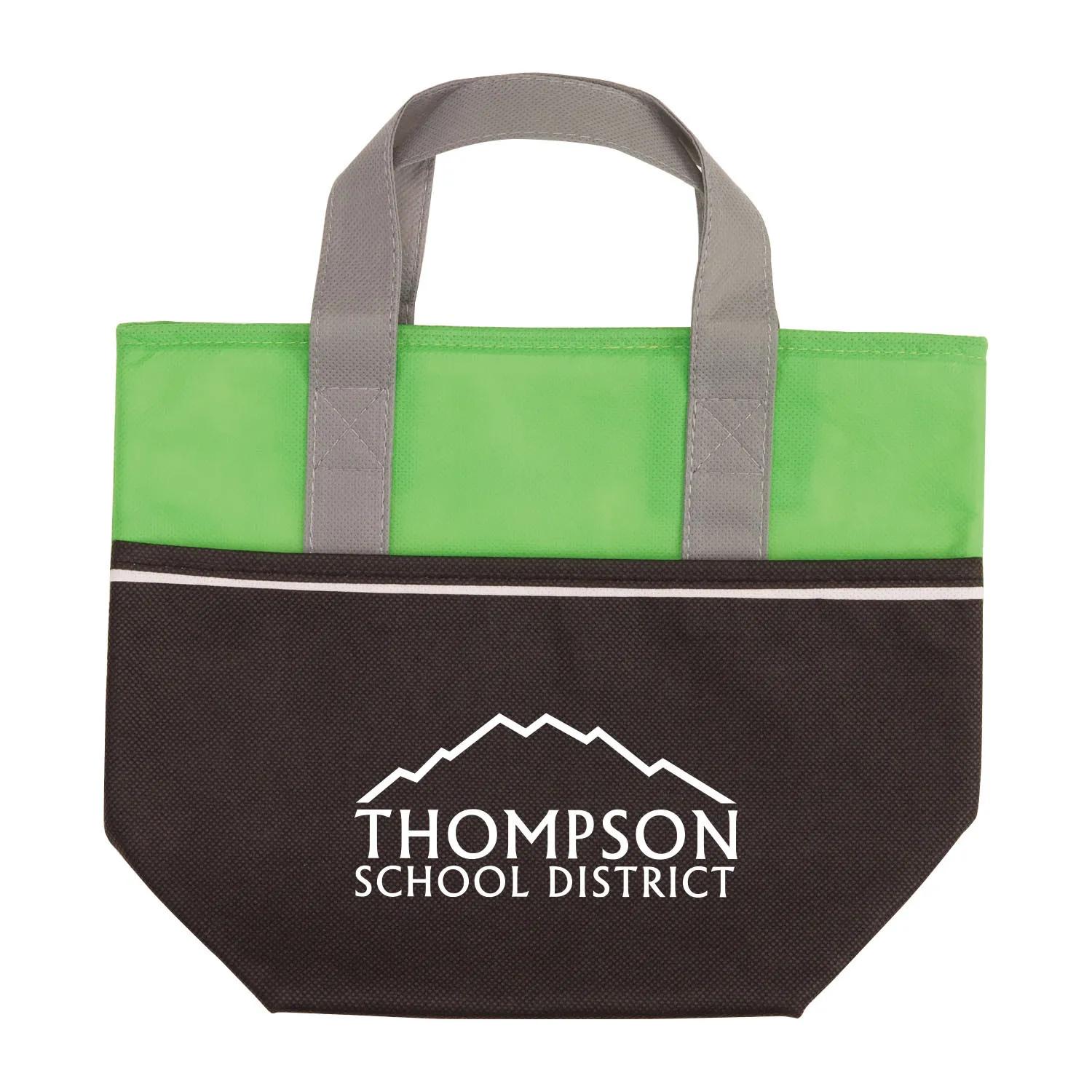 Insulated Cooler Tote Three-Tone Non-Woven - 12 x 9 in - product view 3