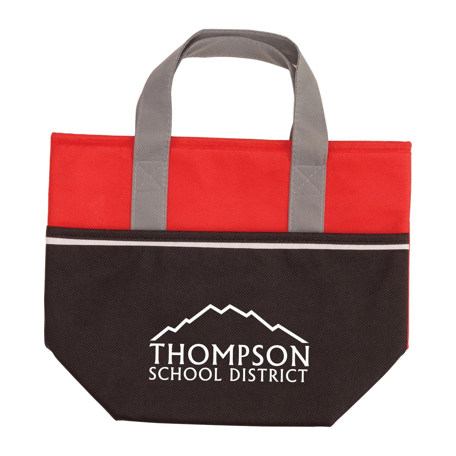 Insulated Cooler Tote Three-Tone Non-Woven - 12 x 9 in - product view 5