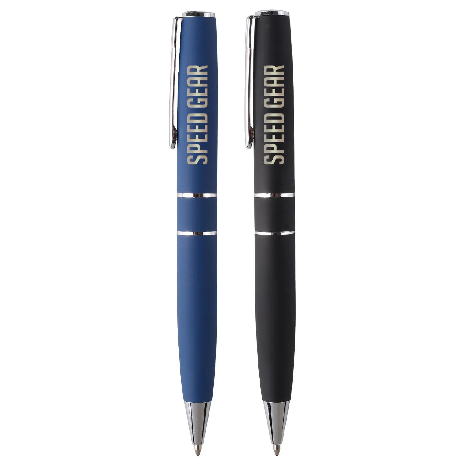 Pen Executive Brass Jumbo Barrel Chrome Accents - 5.6 in - product view 2