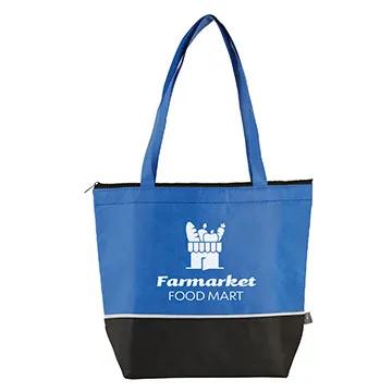 Insulated Cooler Tote RPET Non-Woven Three-Tone - 15 x 13 in - product view 2