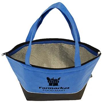 Insulated Cooler Tote RPET Non-Woven Three-Tone - 15 x 13 in - product view 8