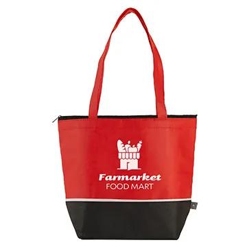 Insulated Cooler Tote RPET Non-Woven Three-Tone - 15 x 13 in - product view 9