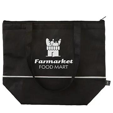 Insulated Cooler Tote RPET Non-Woven Three-Tone - 15 x 13 in - product view 13