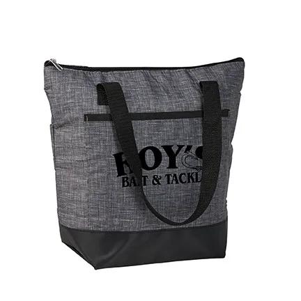 Insulated Cooler Tote RPET Two-Tone Front Pocket - 12 x 11 in - product view 3