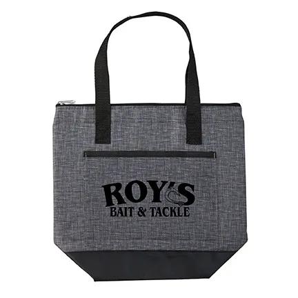 Insulated Cooler Tote RPET Two-Tone Front Pocket - 12 x 11 in - product view 4