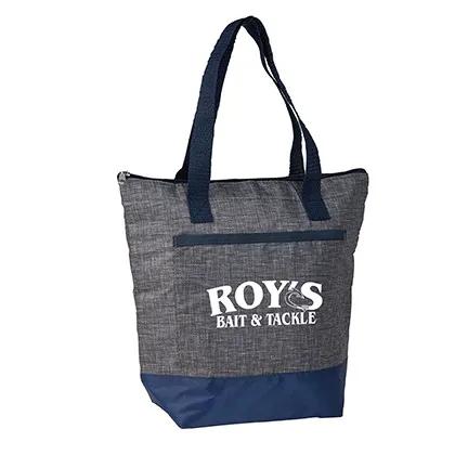 Insulated Cooler Tote RPET Two-Tone Front Pocket - 12 x 11 in - product view 7