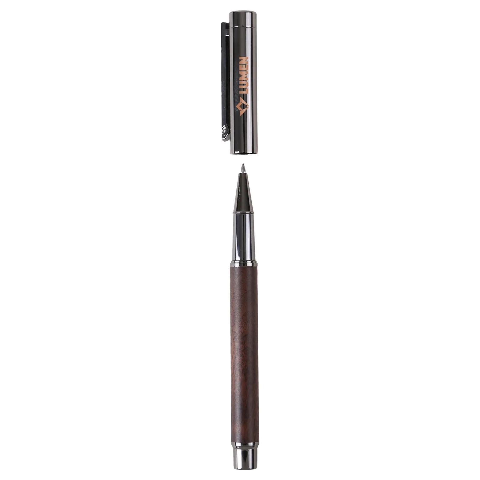 Pen Executive Rosewood Gunmetal Rollerball - 5.5 in - product view 2