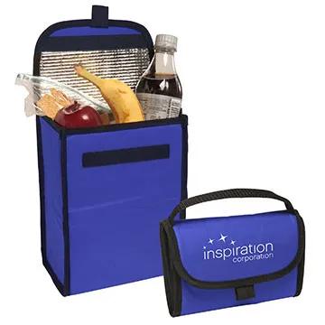 Lunch Bag Foldable Insulated Nylon Hook Loop - 10 x 7 in - product view 3