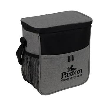 Insulated Cooler Tote Heathered Two-Tone Mesh Pocket - 8 x 9 in - product view 3