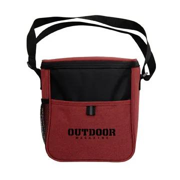 Insulated Cooler Tote Heathered Two-Tone Mesh Pocket - 8 x 9 in - product view 9