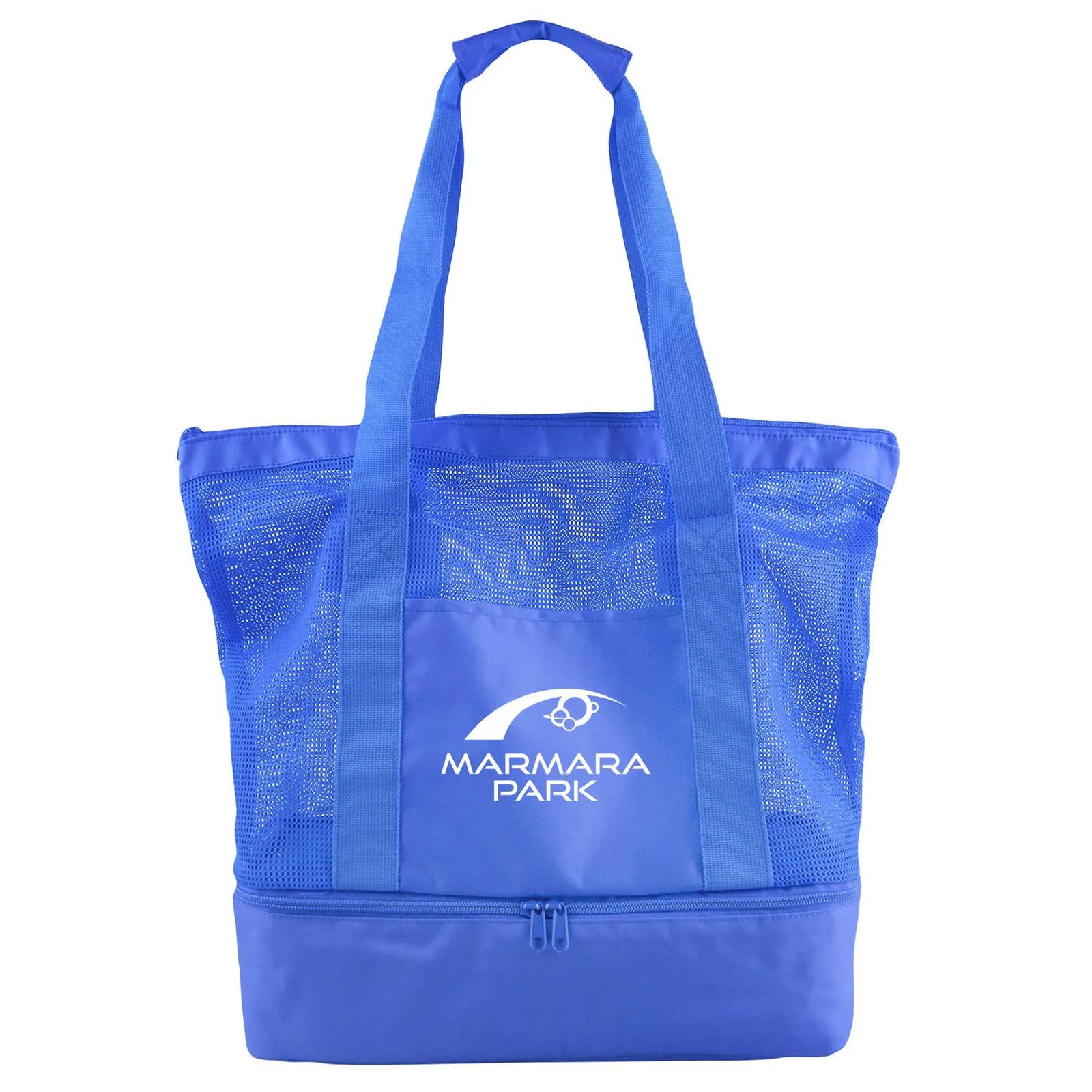 Insulated Beach Cooler Tote RPET Mesh Large - 18 x 16 in - product view 5