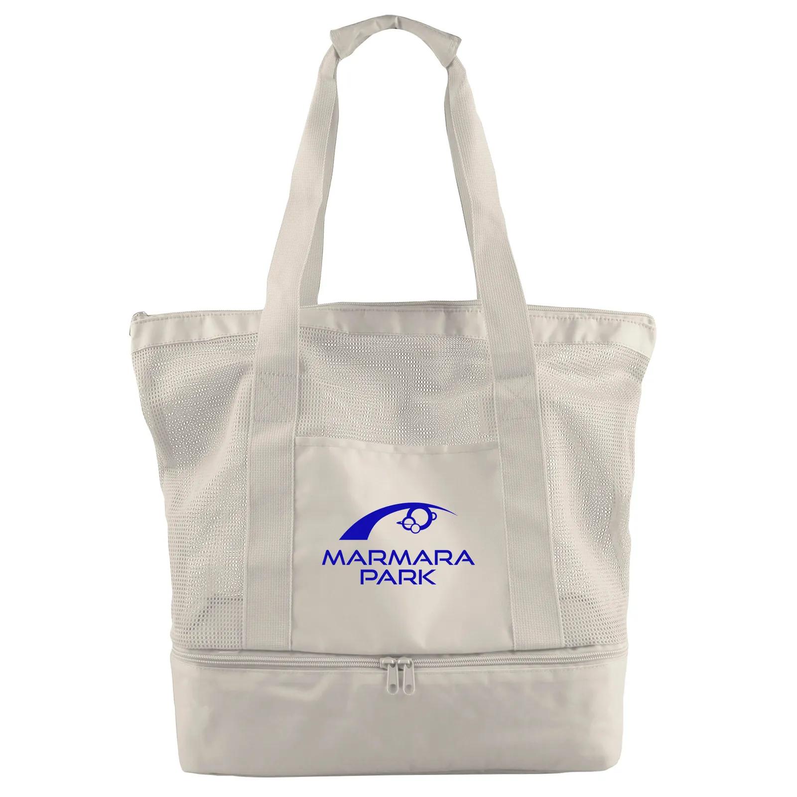 Insulated Beach Cooler Tote RPET Mesh Large - 18 x 16 in - product view 8