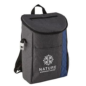 Insulated Cooler Backpack Heathered Quilted Bottle Opener - 11 x 17 in - product view 2