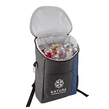 Insulated Cooler Backpack Heathered Quilted Bottle Opener - 11 x 17 in - product view 3