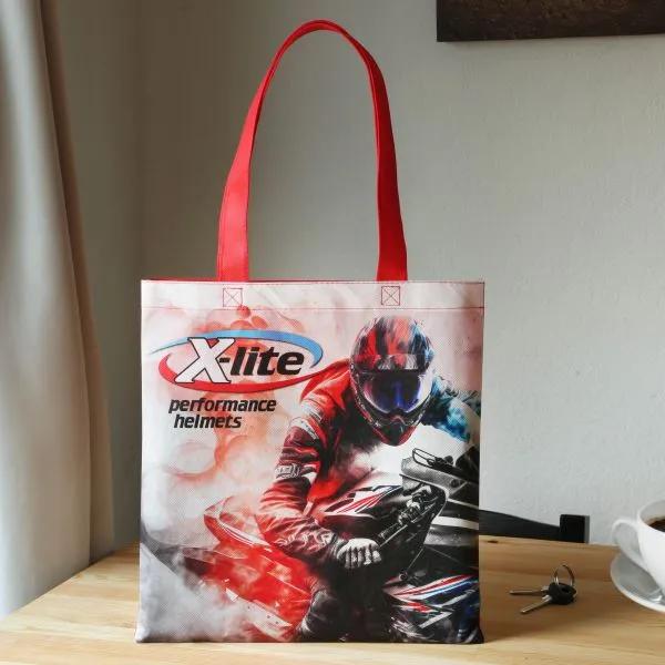 Custom Tote Bag Sublimated Non-Woven - 13 1/4 x 14 in