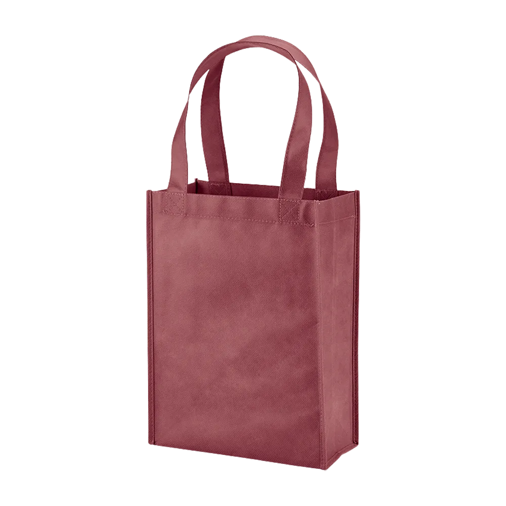 Custom Tote Bag Mini Non-Woven Gusseted - 9 x 12 x 4.5 in - blank view 26