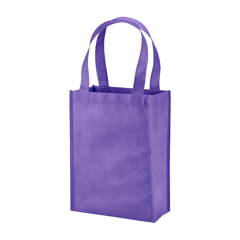 Custom Tote Bag Mini Non-Woven Gusseted - 9 x 12 x 4.5 in - blank view 29