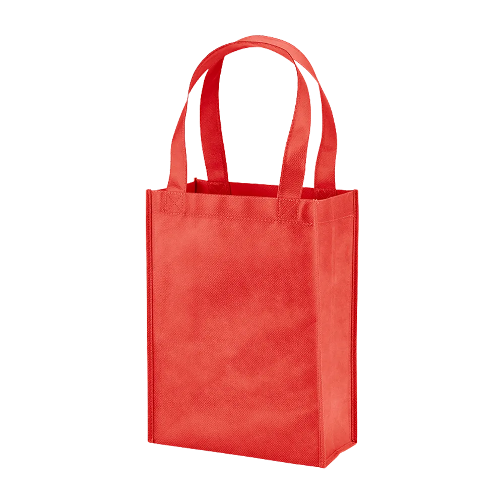 Custom Tote Bag Mini Non-Woven Gusseted - 9 x 12 x 4.5 in - blank view 30
