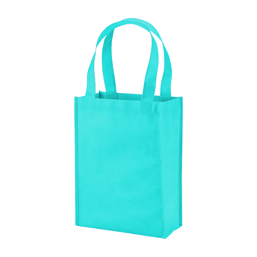 Custom Tote Bag Mini Non-Woven Gusseted - 9 x 12 x 4.5 in - blank view 31
